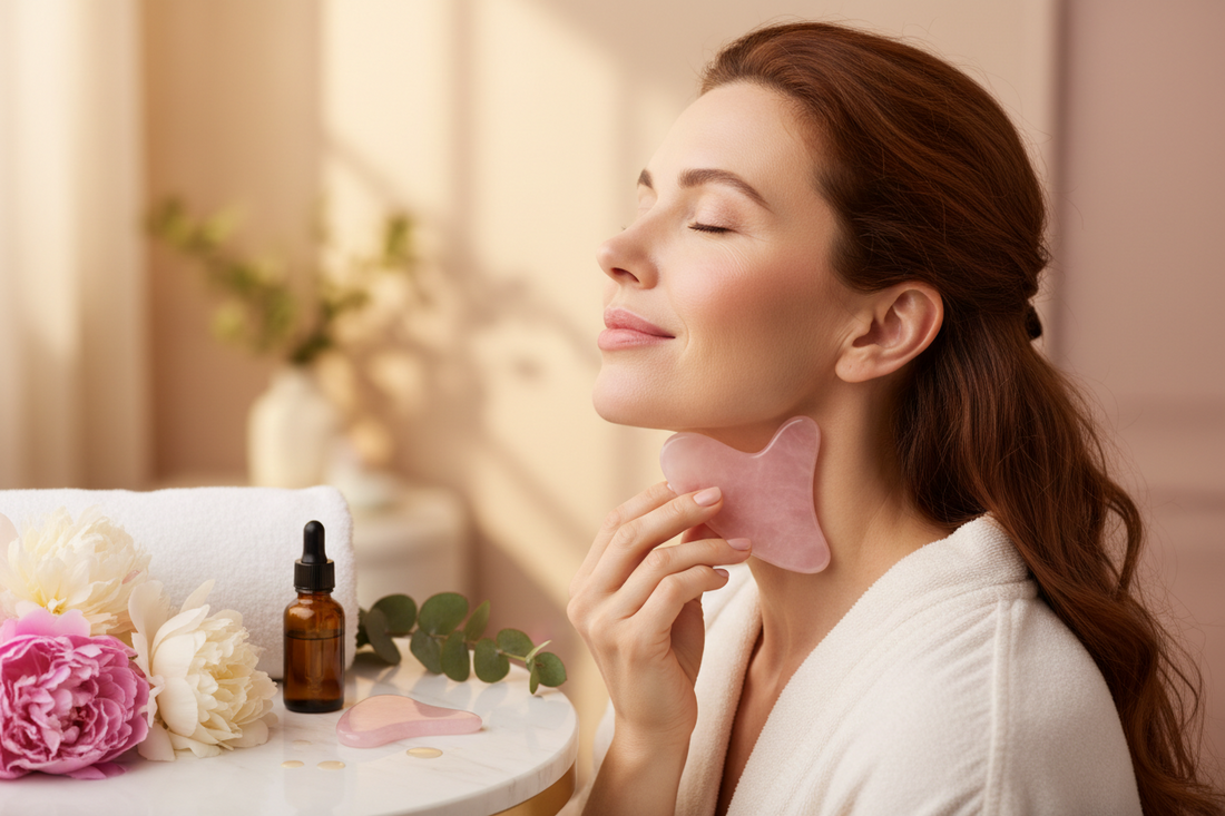 Gua sha visage et corps : le rituel anti-gonflement des femmes après 35 ans | Essor Wellness