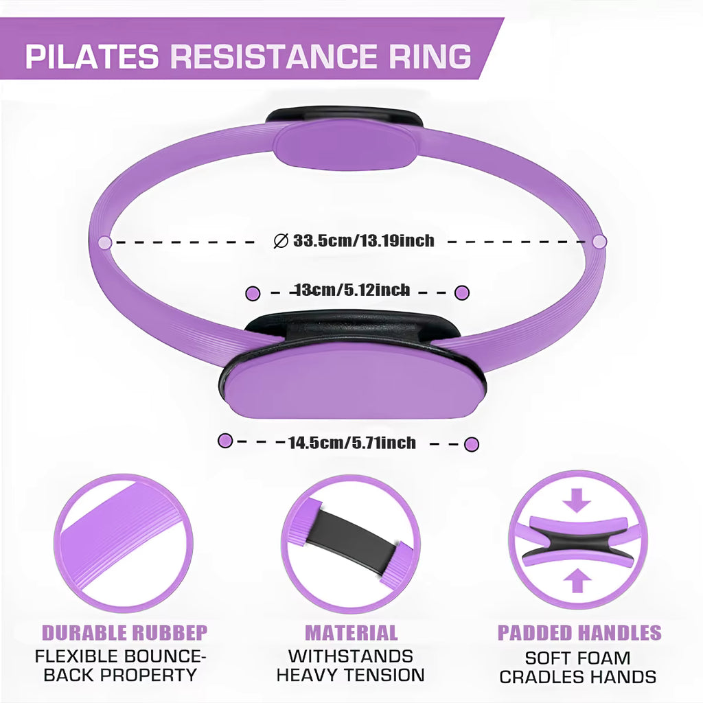 Img 3 : Utilisation bandes de yoga pour stretching — exercice bien-être femme
