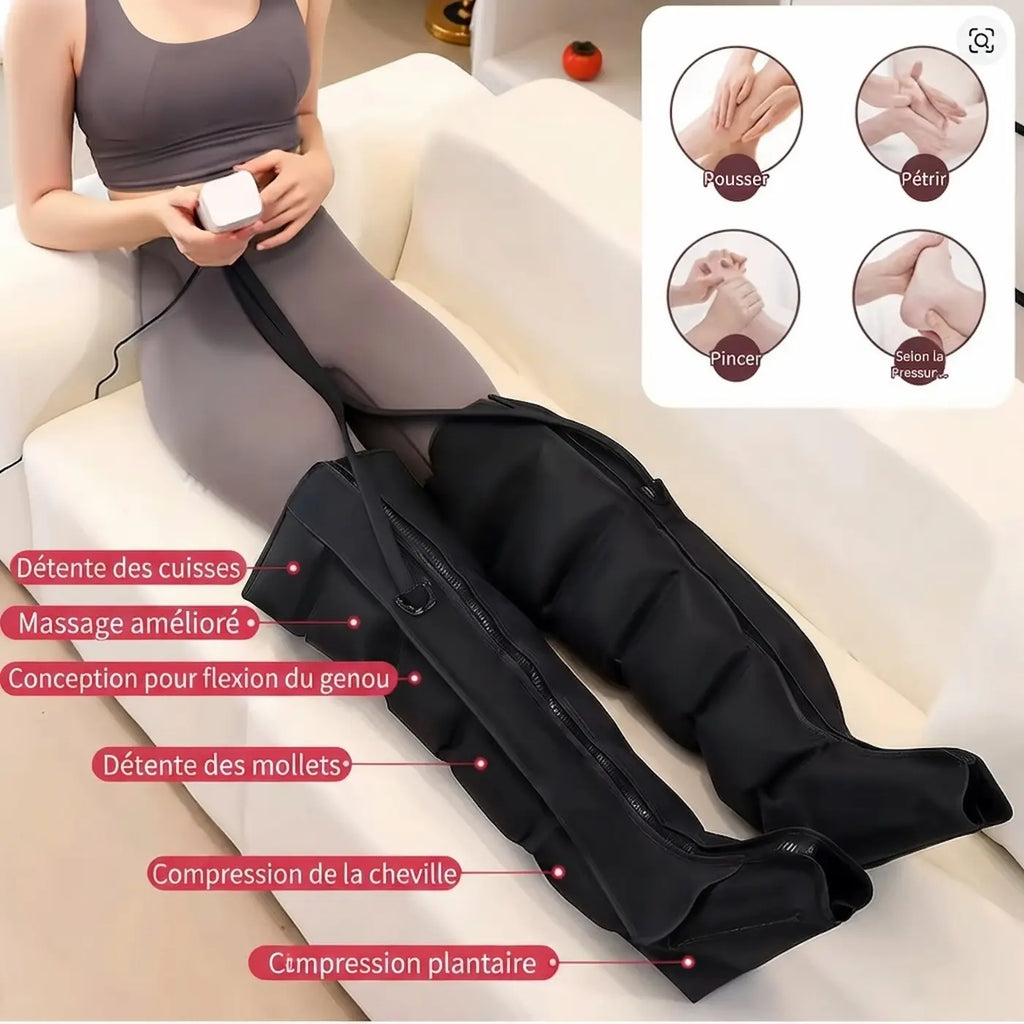 Masseur de Jambes Électrique Pneumatique : Cuisses, Mollets & Pieds