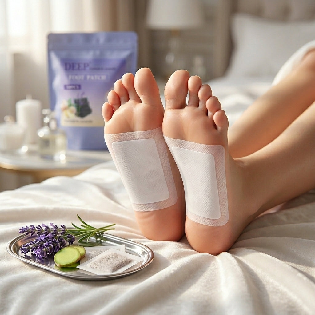 Img 3 : Lot patchs pieds détoxifiants naturels — réduction fatigue et jambes lourdes
