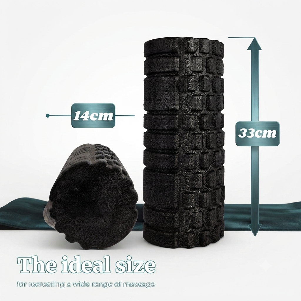 Img 2 : Foam roller haute densité — récupération musculaire yoga et sport
