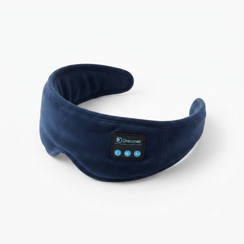 Img 1 : Masque sommeil Bluetooth Nuits Sereines — musique et obscurité totale Essor Wellness
