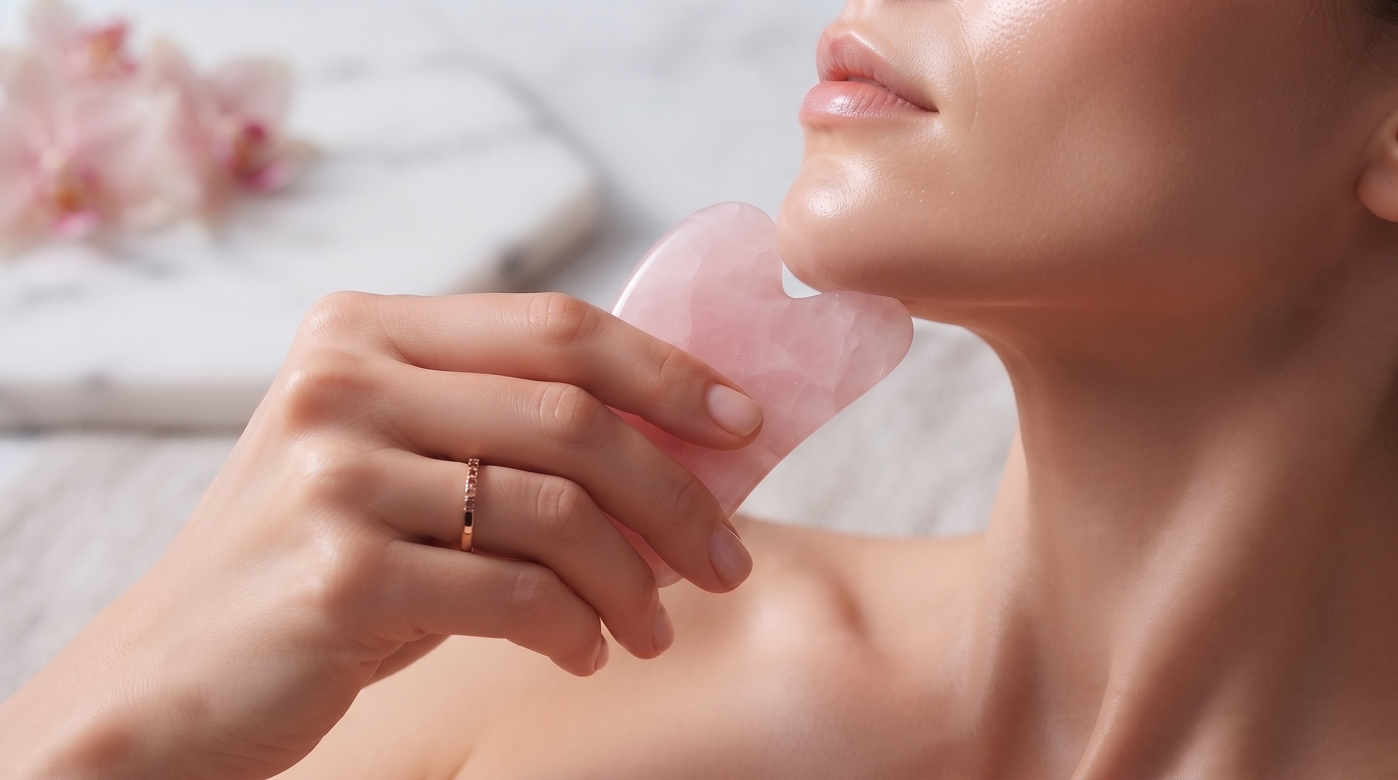 Set Gua Sha + Rouleau Jade : Ritual Glow
