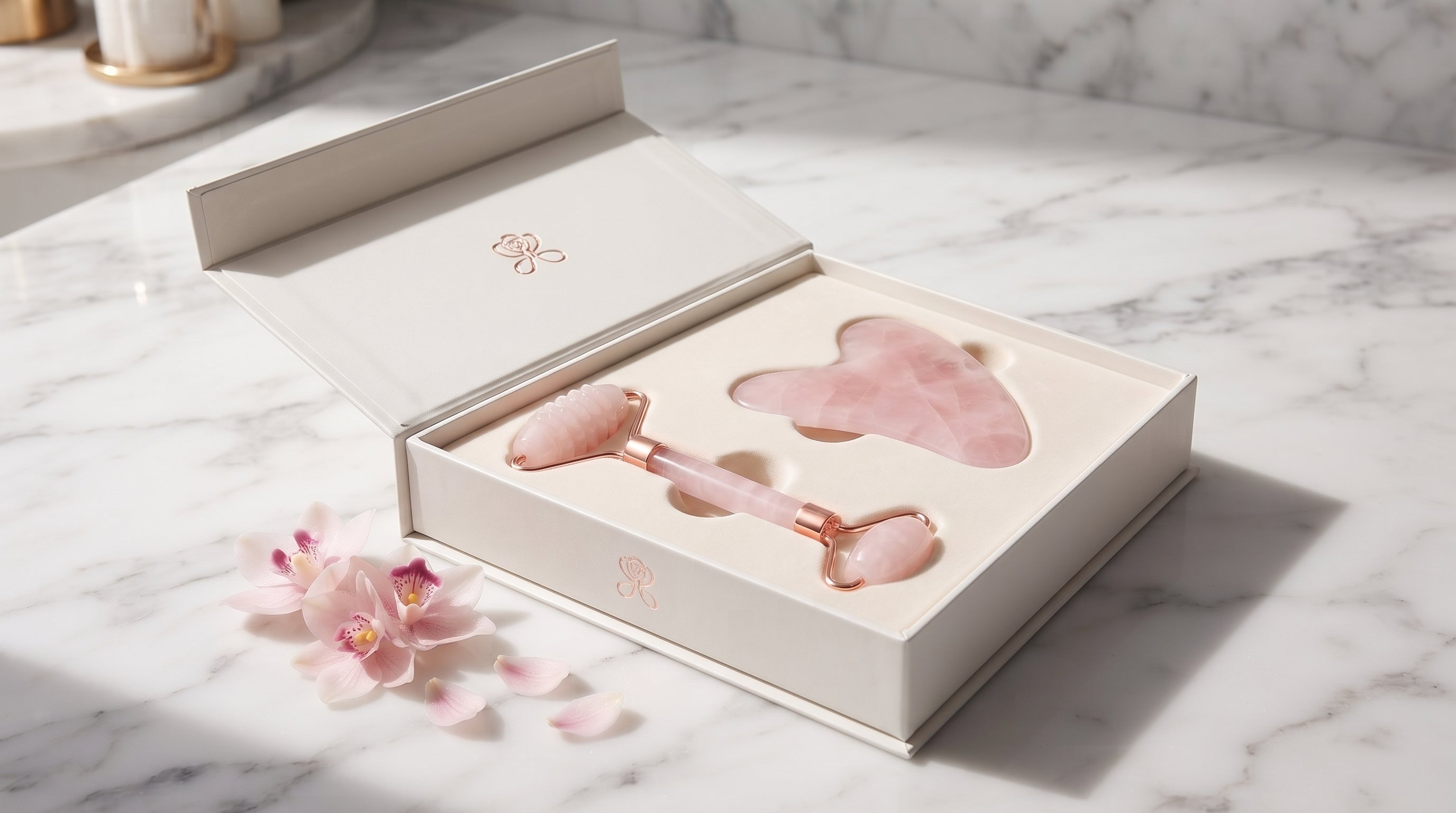 Set Gua Sha + Rouleau Jade : Ritual Glow