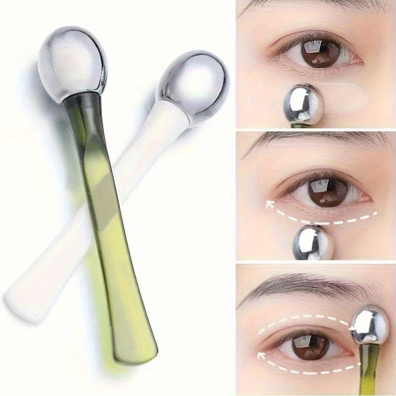 Duo de rouleaux masseurs contour des yeux en métal Essor Wellness
