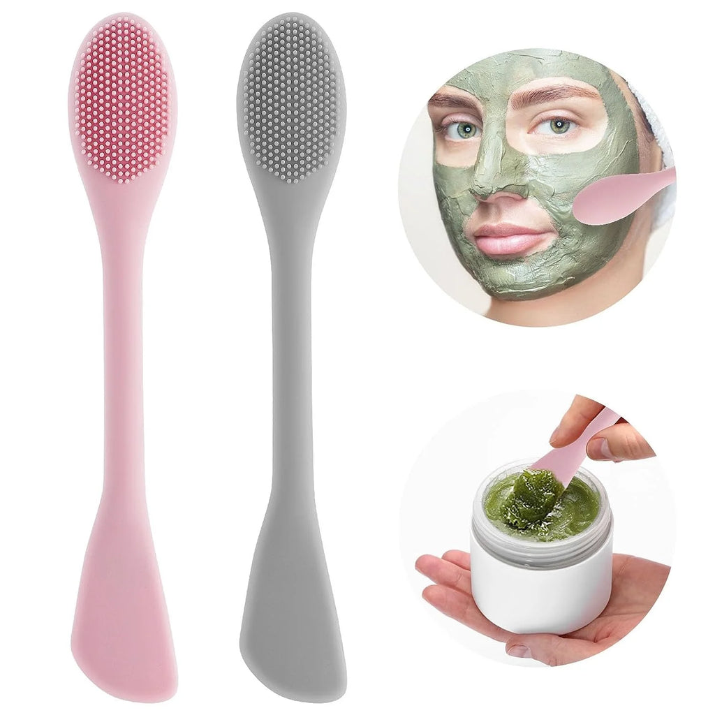 Brosse nettoyante visage en silicone double tête Essor Wellness
