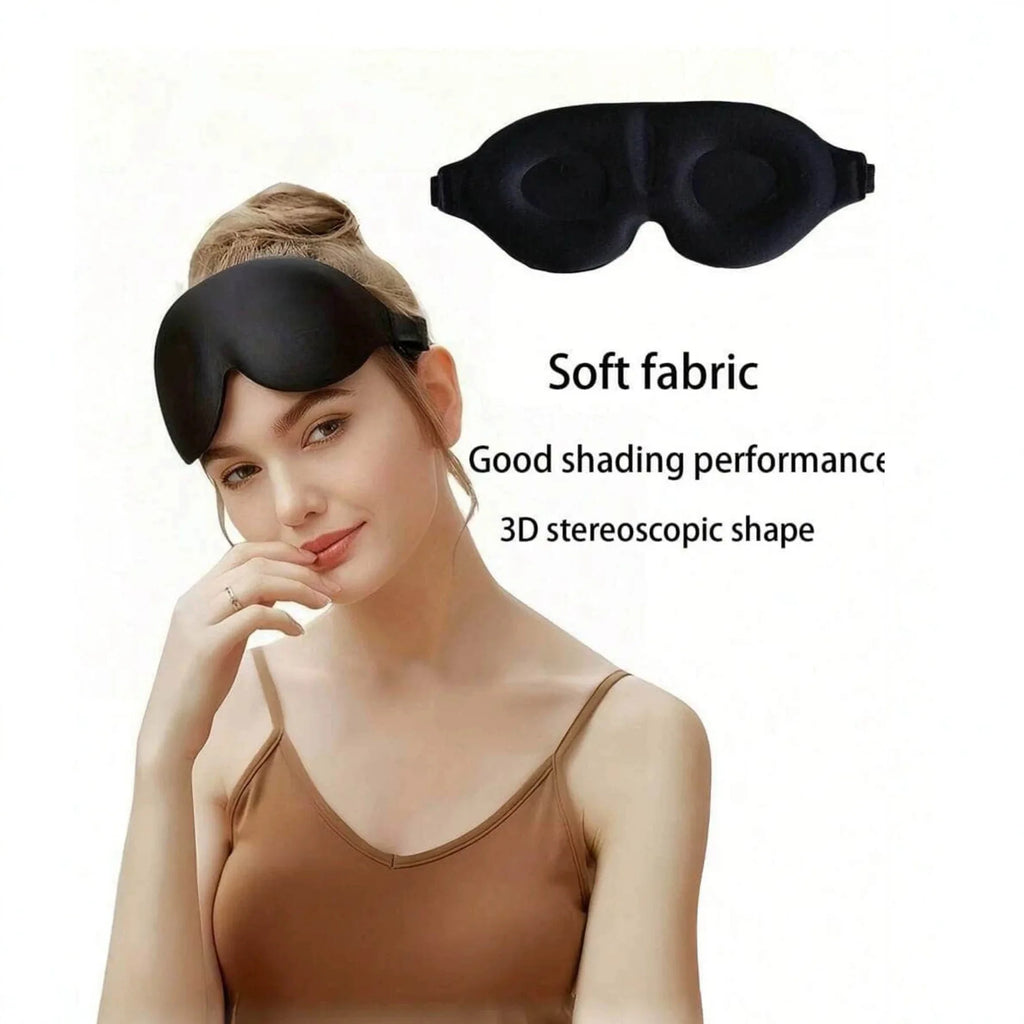 Masque de sommeil 3D Essor Wellness porté