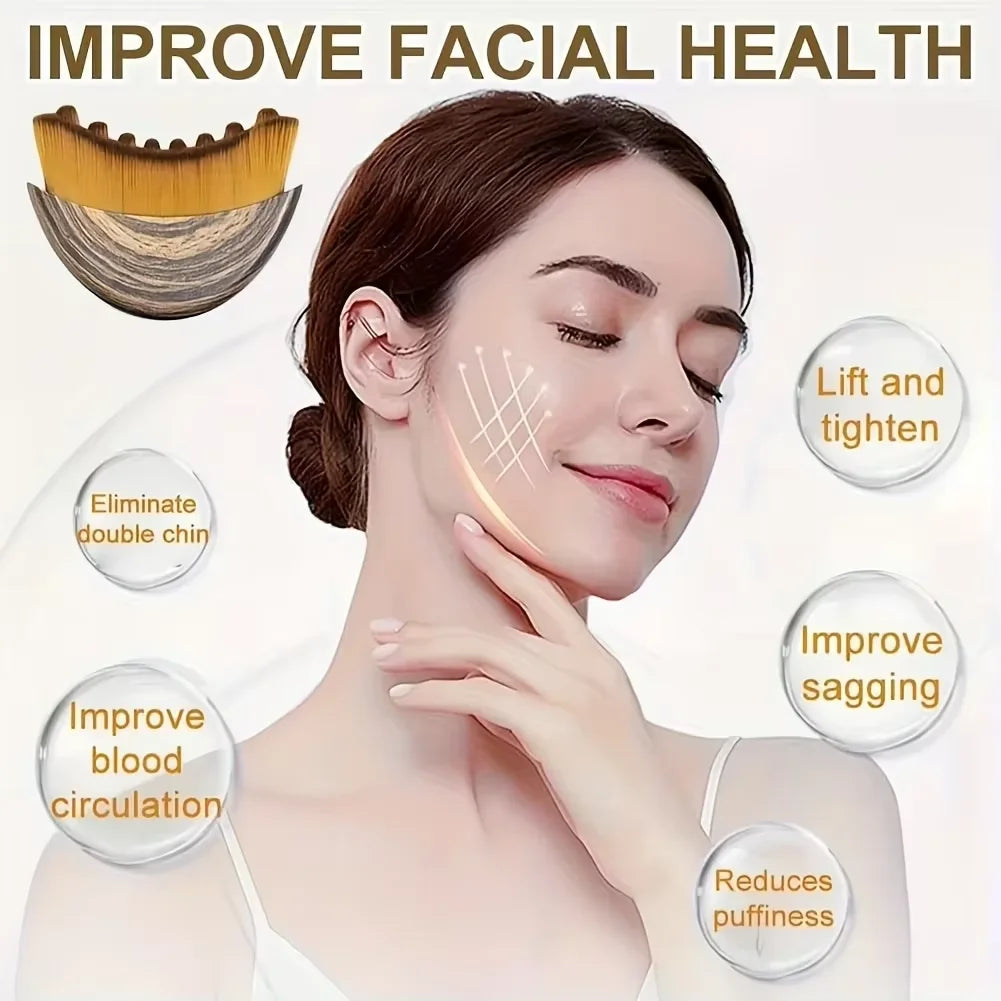 Utilisation bâton massage contour visage