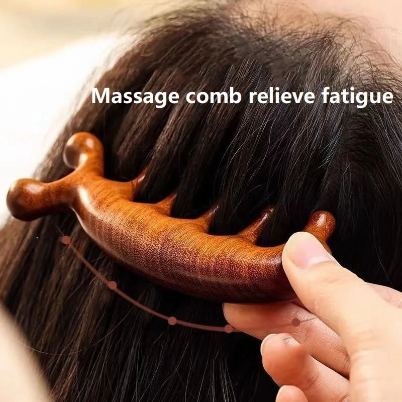 Masseur cuir chevelu en bois Essor Wellness - format
