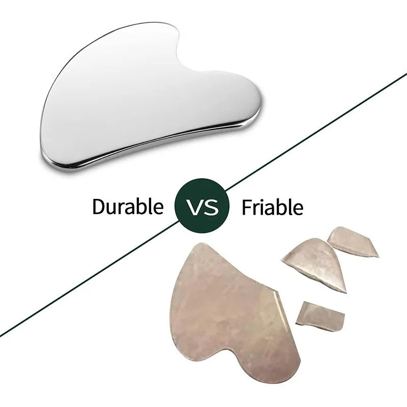 Gua Sha en acier inoxydable - détail
