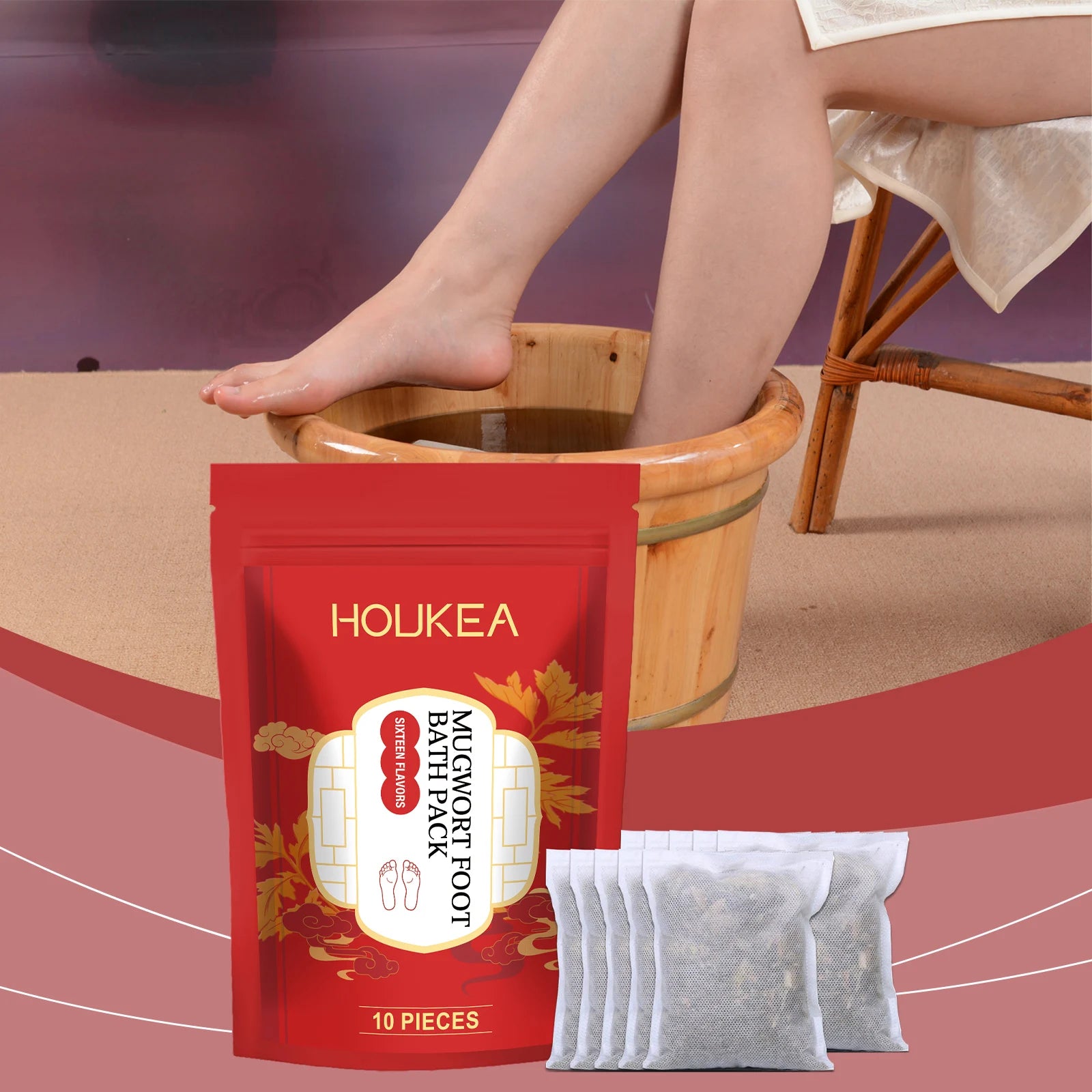 Bain de pieds relaxant aux perles de plantes