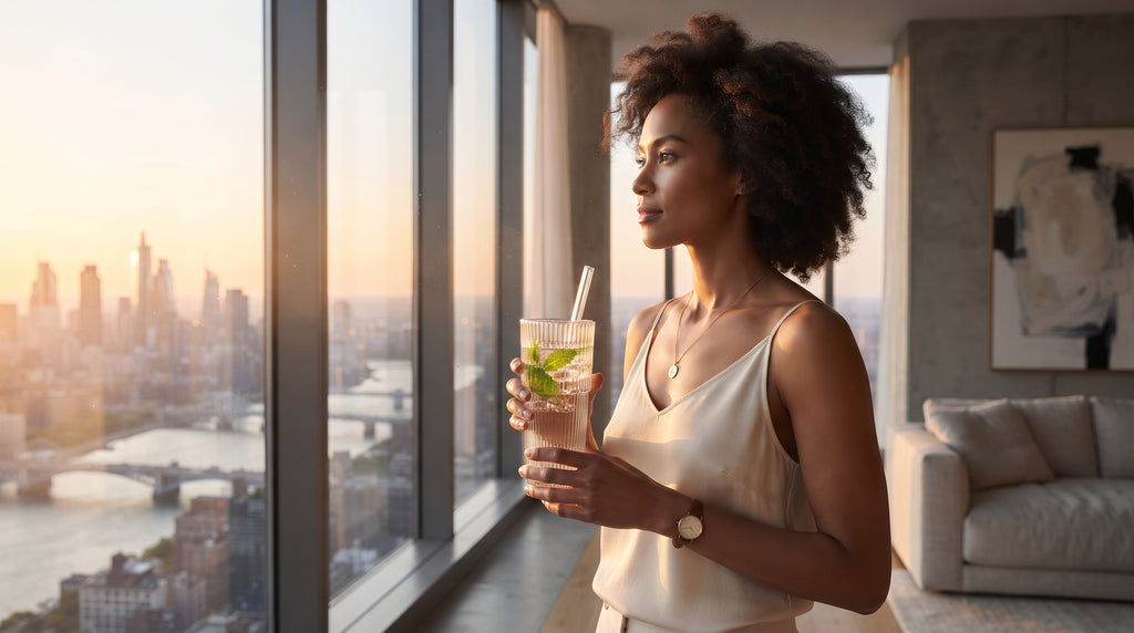 Gobelet en Verre Rayures 600ml : Slow Morning