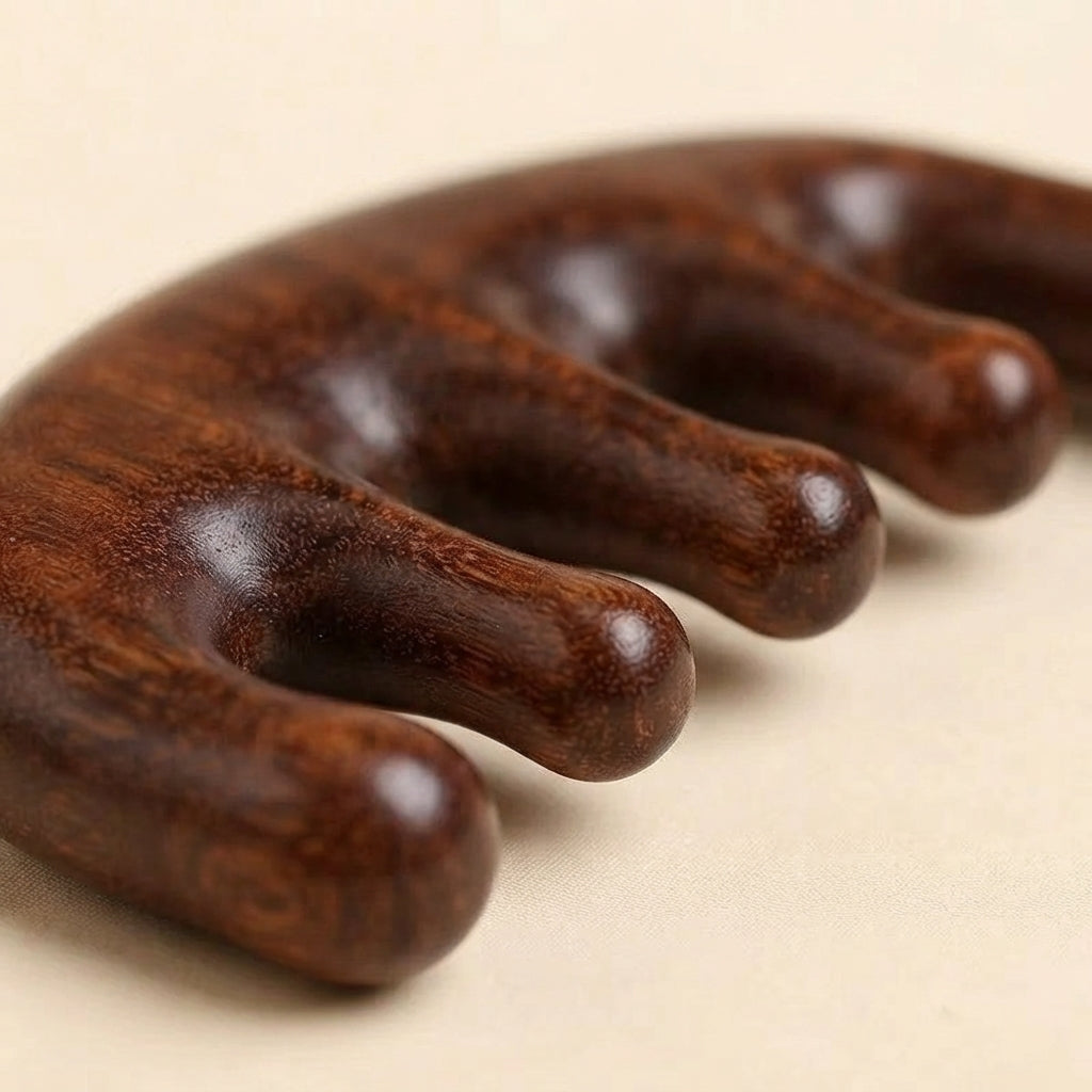 Masseur Cuir Chevelu en Bois — Rituel Circulation & Détente