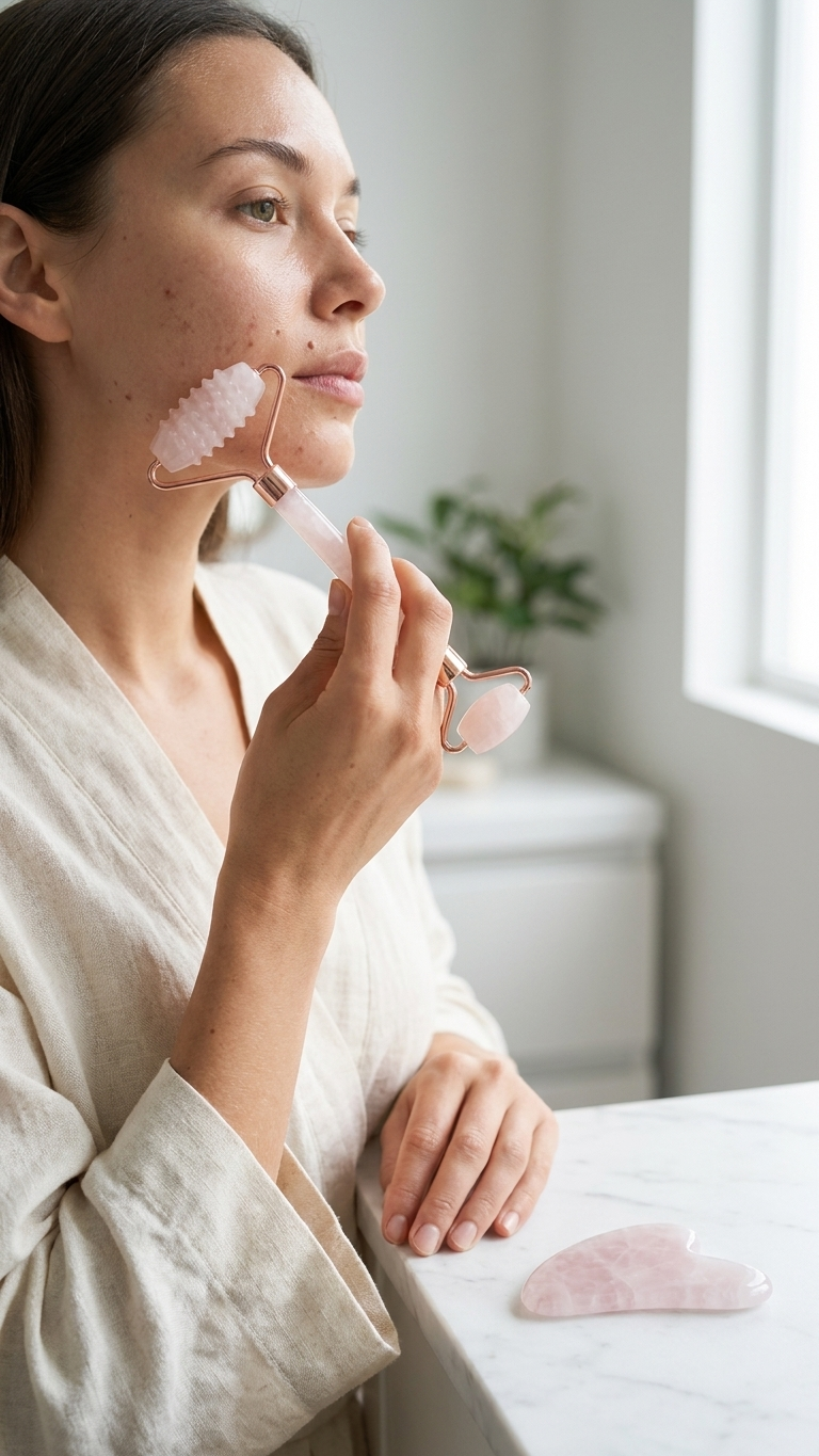 Set Gua Sha + Rouleau Jade : Ritual Glow