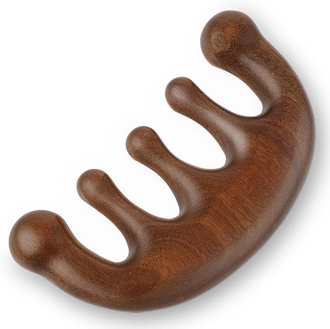Masseur Cuir Chevelu en Bois : Rituel Circulation & Détente