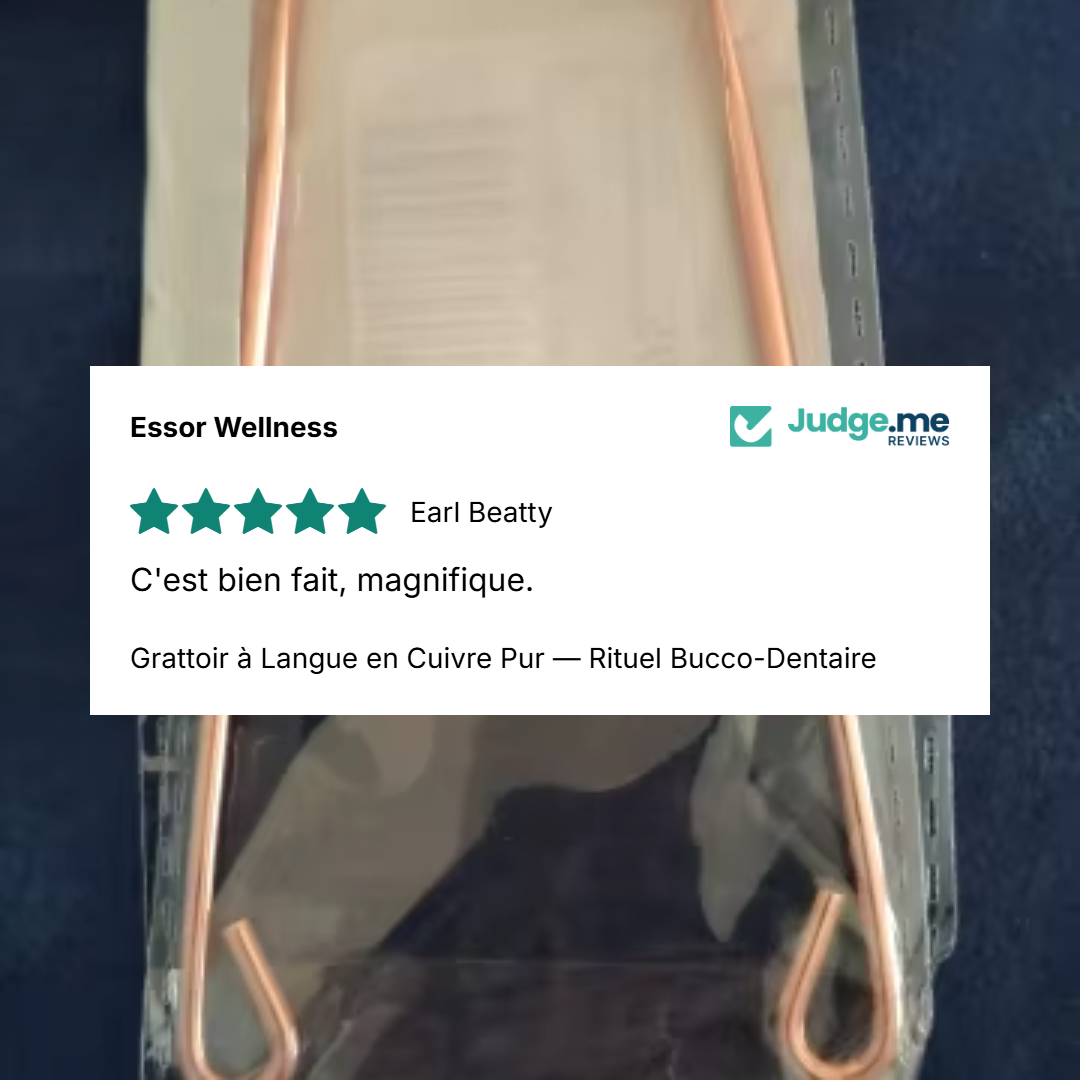 Grattoir à Langue en Cuivre Pur — Rituel Bucco-Dentaire
