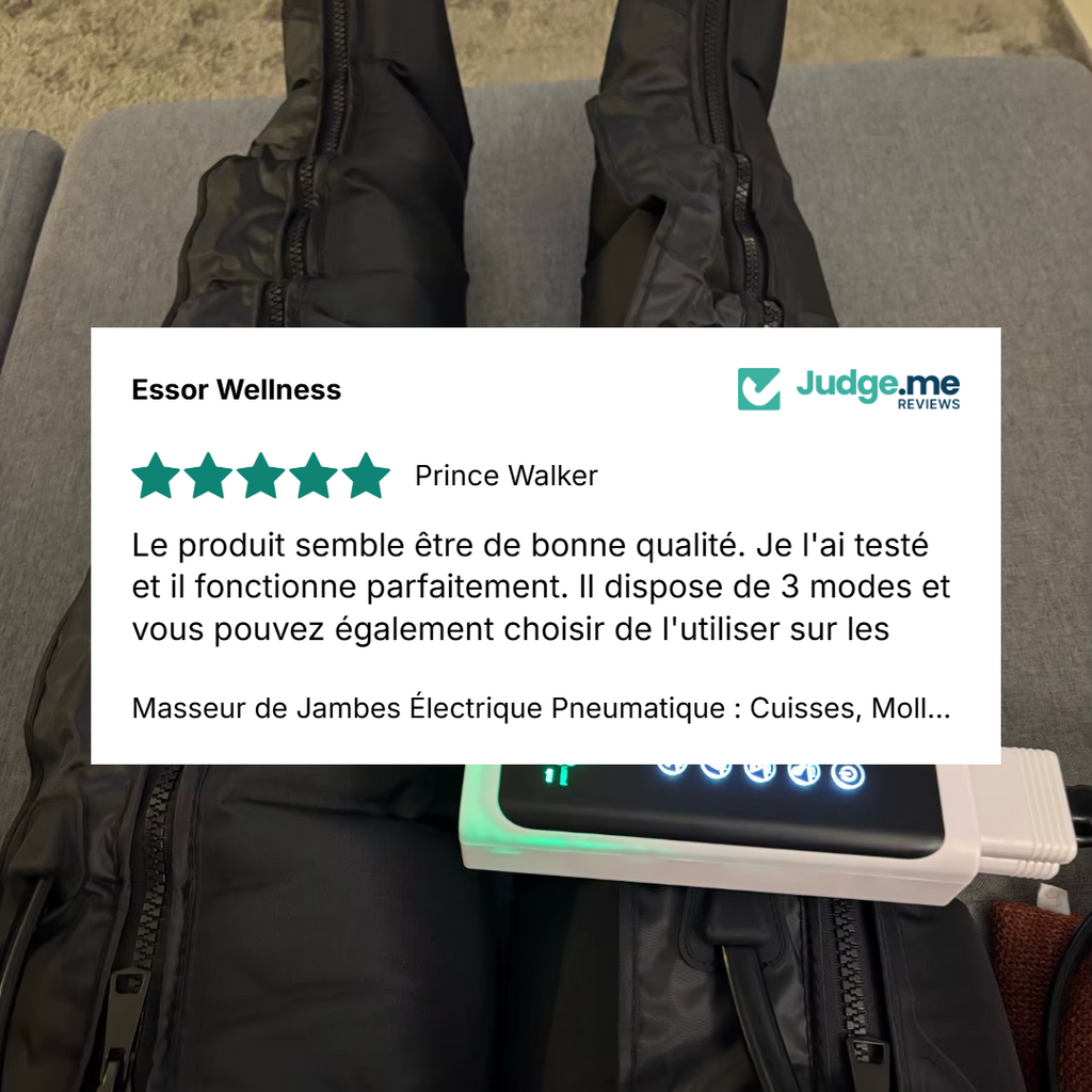 Masseur de Jambes Électrique Pneumatique : Cuisses, Mollets & Pieds