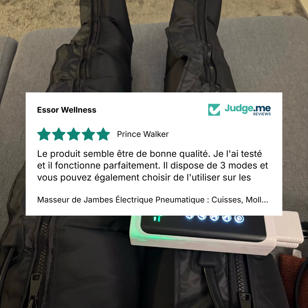 Masseur de Jambes Électrique Pneumatique : Cuisses, Mollets & Pieds