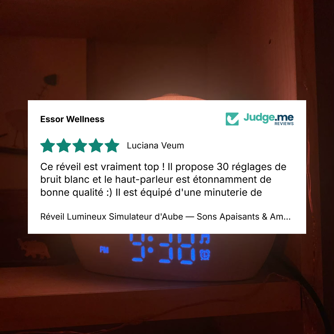 Réveil Lumineux Simulateur d'Aube — Sons Apaisants & Ambiance RGB
