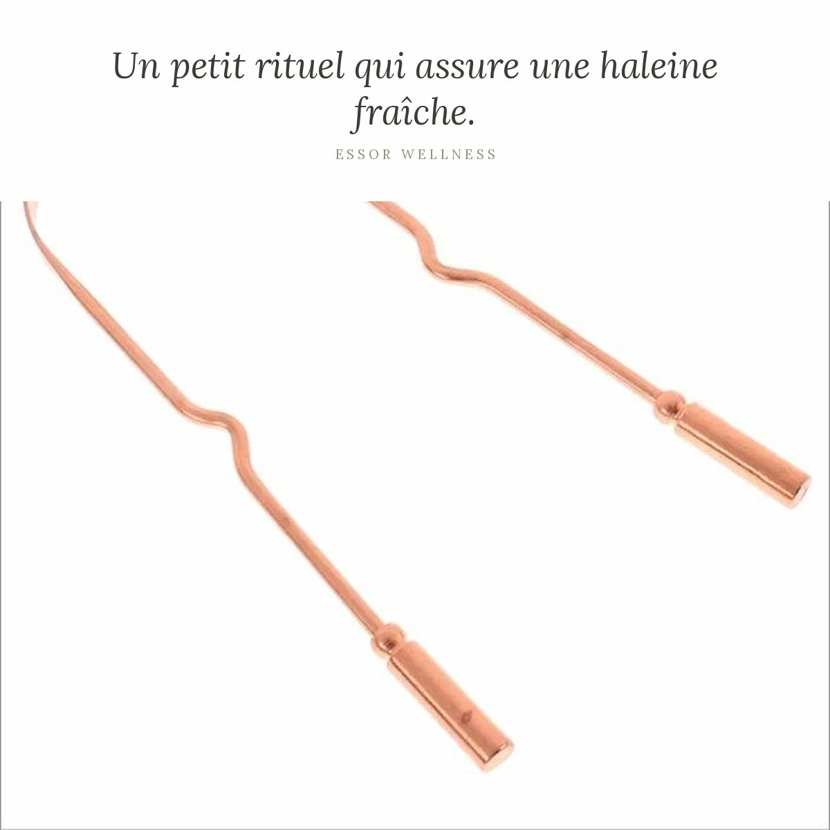 Grattoir à Langue en Cuivre Pur - vue complementaire - Essor Wellness